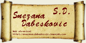 Snežana Dabesković vizit kartica